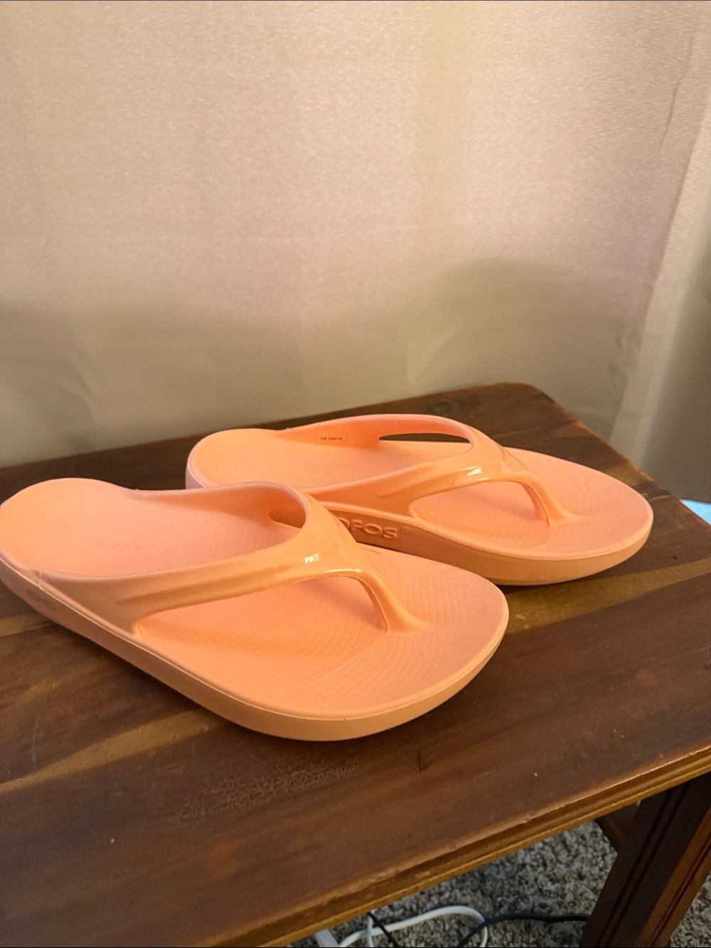 Oofos Peach Foam Flip Flop Sandals